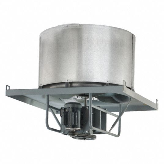 AMERICRAFT FAN Axial Upblast Roof Exhaust Fan: Belt Drive, 48 in Blade ...