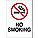 SIGN NO SMOKE W/SYMBOL N/H 7X10 SS
