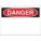 DANGER SIGN HEADER, ADHESIVE, BLACK/RED/WHITE, 7 X 10 IN