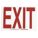 EXIT SIGN, MOUNTING HOLES, RED/WHITE, 14 X 10 IN, PLASTIC