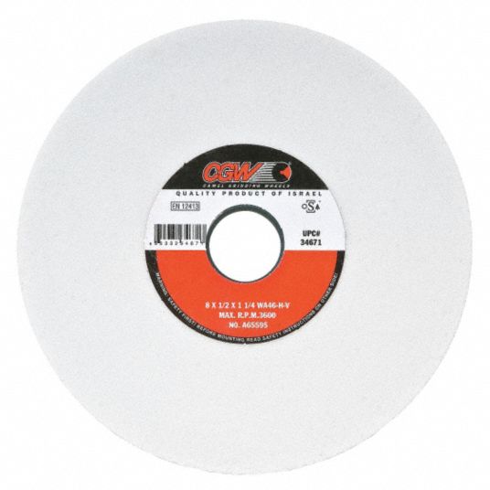 CGW ABRASIVES, Type 5, 14 in x 2 in x 5 in, Recessed Grinding Wheel