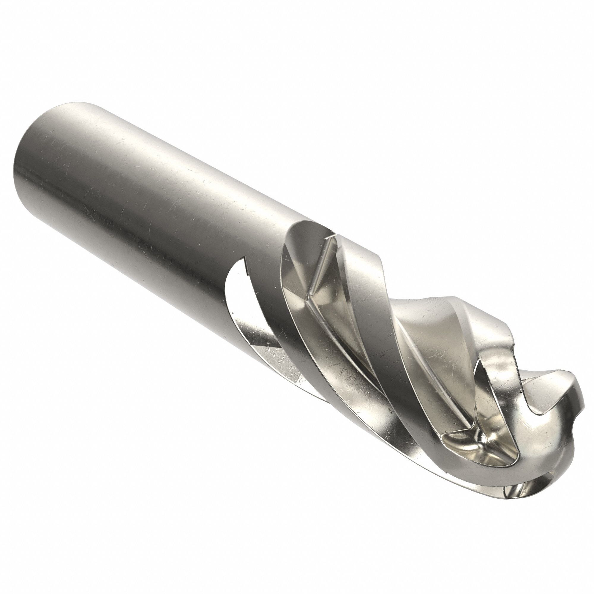 Ball End Mill, Single End, 1/4", Carbide