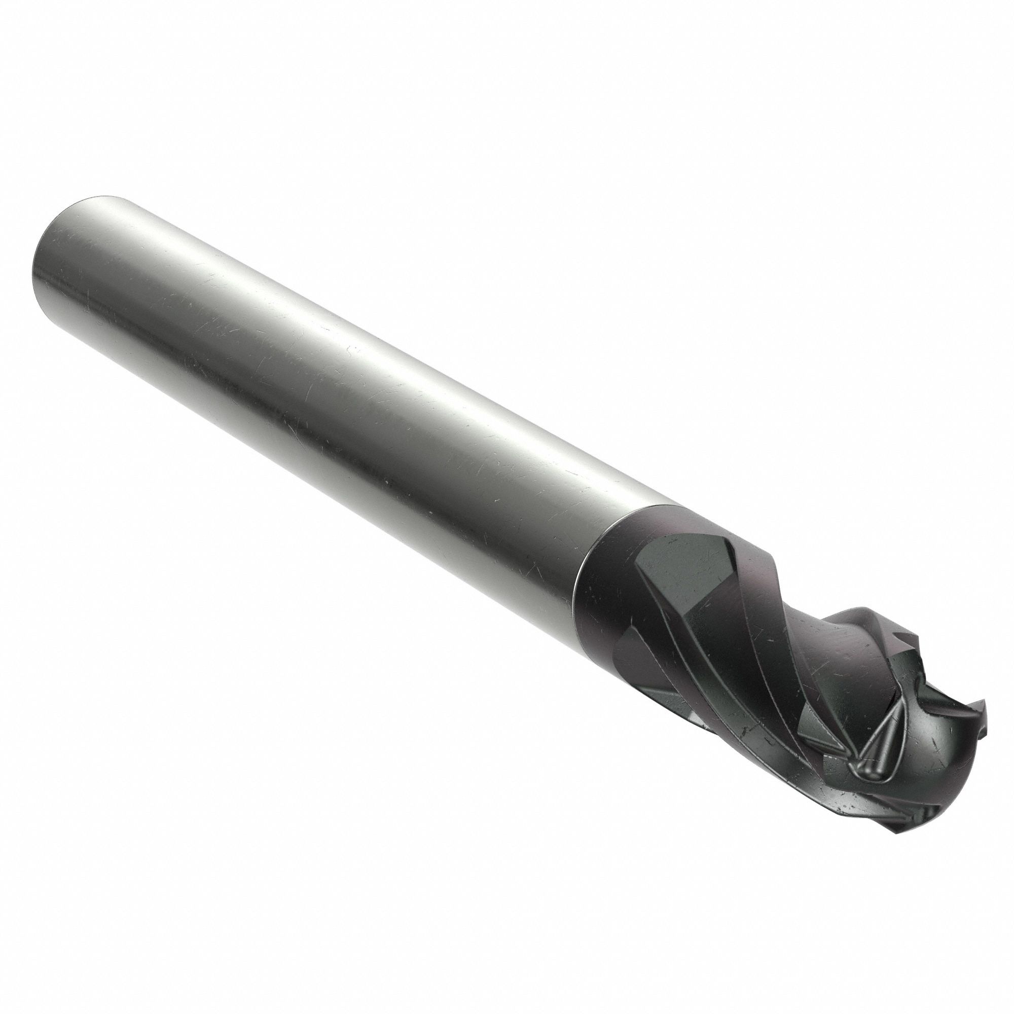 Ball End Mill, Single End, 3/8", Carbide