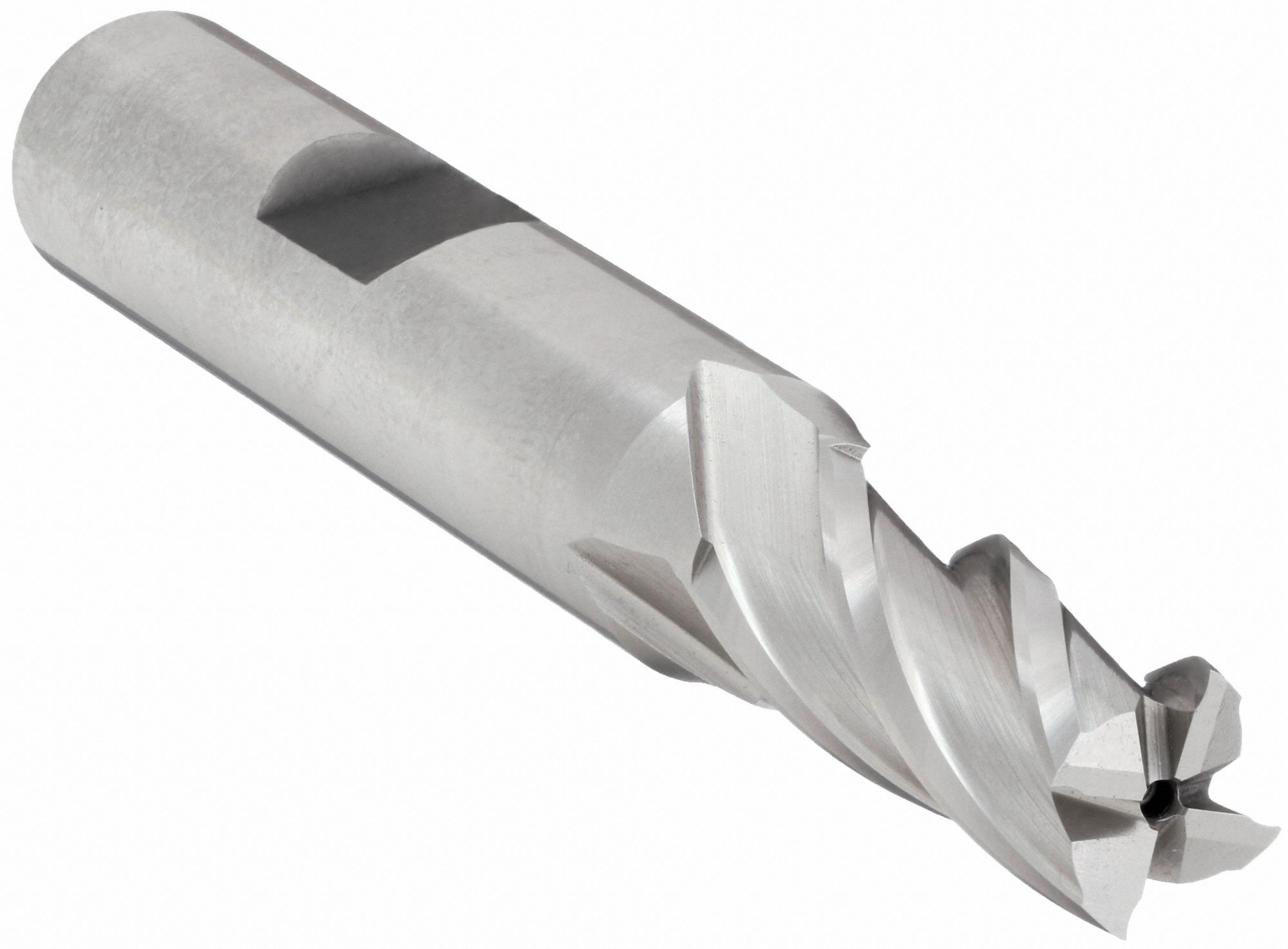 SQUARE END MILL, CENTRE CUTTING, 4 FLUTES, ⅜ IN MILLING DIAMETER, ¾ IN CUT, HSS