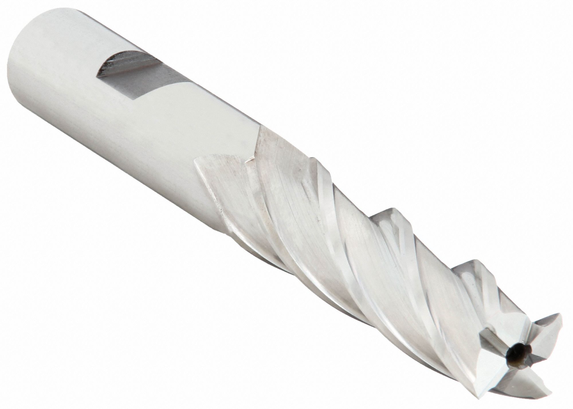 SQUARE END MILL, CENTRE CUTTING, 4 FLUTES, ½ IN MILLING DIAMETER, 2 IN CUT, HSS