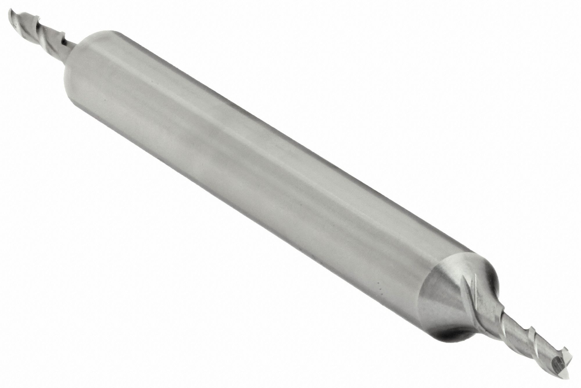 Square End Mill: High Speed Steel, Double End, 2 Flute, 1/16" Mill Dia, 3/16" LOC, 2-1/4" OAL