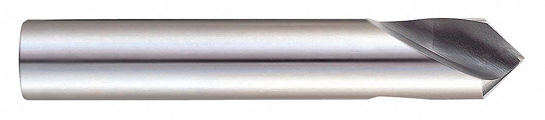 KEO 32147 Cobalt Steel NC Spotting Drill Bit Finish Right Hand Flute 1/4 Body Diameter 90 Degree Point Angle Bright Round Shank Uncoated 6 Overall Length 