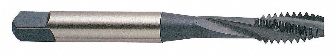 Spiral Flute Tap: 1/4"-28 Thread Size, 23/64 in Thread Lg, 2 1/2 in Overall Lg, H3