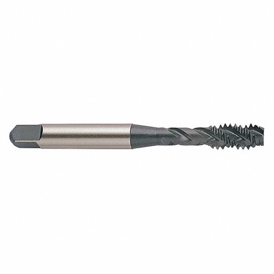 Black Oxide Coating Precision Dormer 3/8-16 Spiral Flute Semi Bottoming Tap 3 Flutes GH3 Class of Fit High Speed Steel 