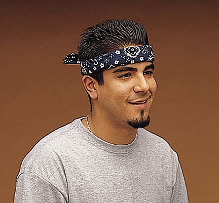 ALLEGRO COOL-OFFS HEAD/NECK BAND/BANDANA, BLUE, ONE SIZE FITS ALL