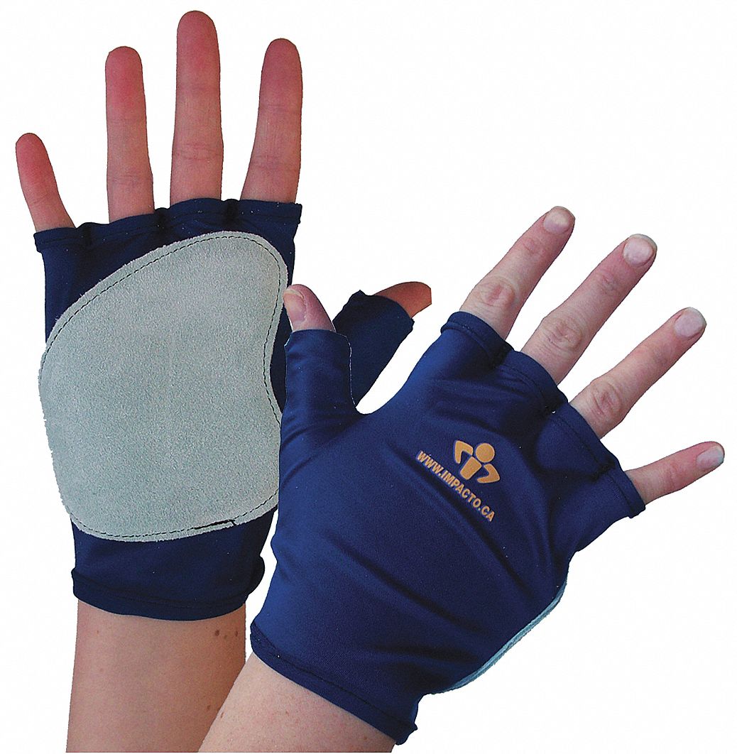 MECHANICS GLOVES, NYLON/SUEDE LEATHER, BLUE/GREY, NYLON/SUEDE LEATHER