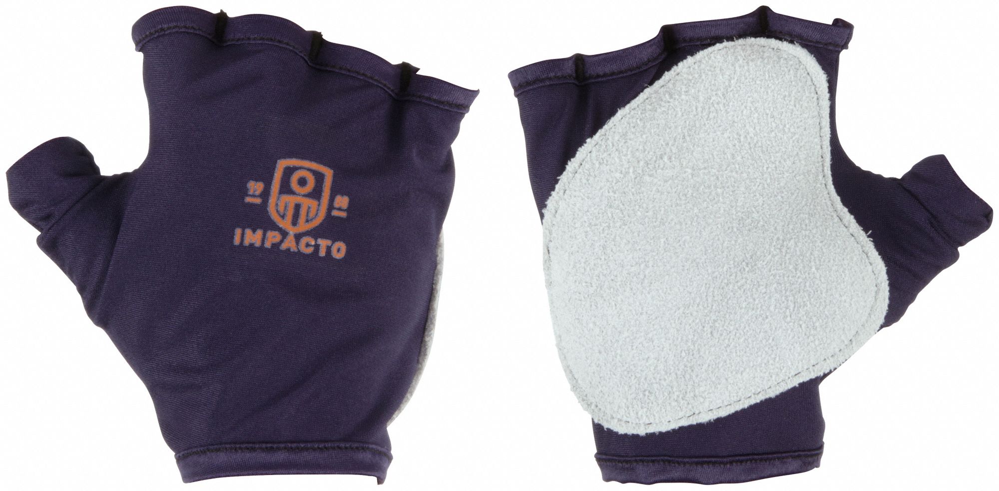 MECHANICS GLOVES, NYLON/SUEDE LEATHER, BLUE/GREY, VEP PAD, VIBRATION ABSORB
