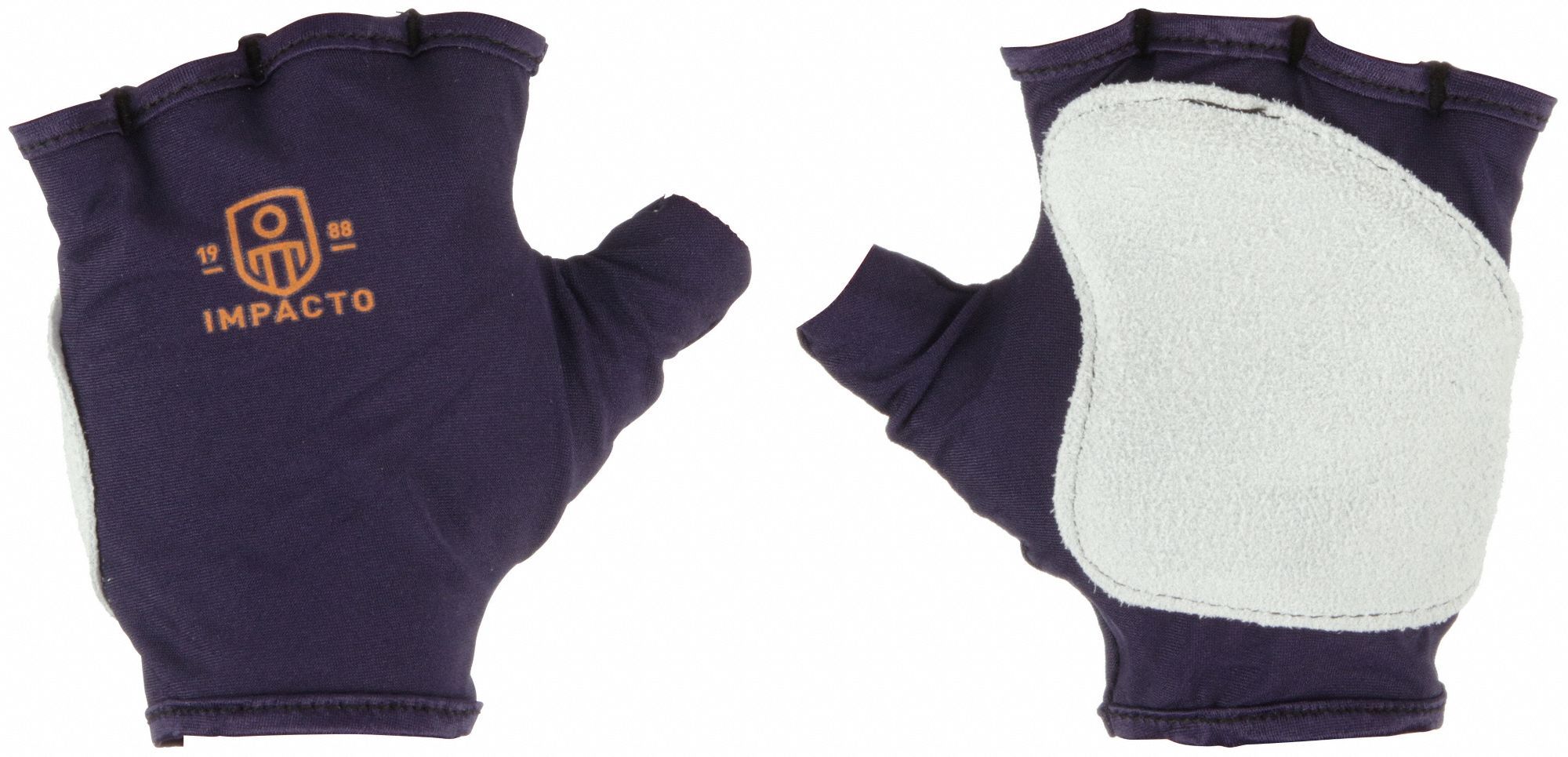 MECHANICS GLOVES, NYLON/SUEDE LEATHER, BLUE/GREY, VEP PAD, VIBRATION ABSORB