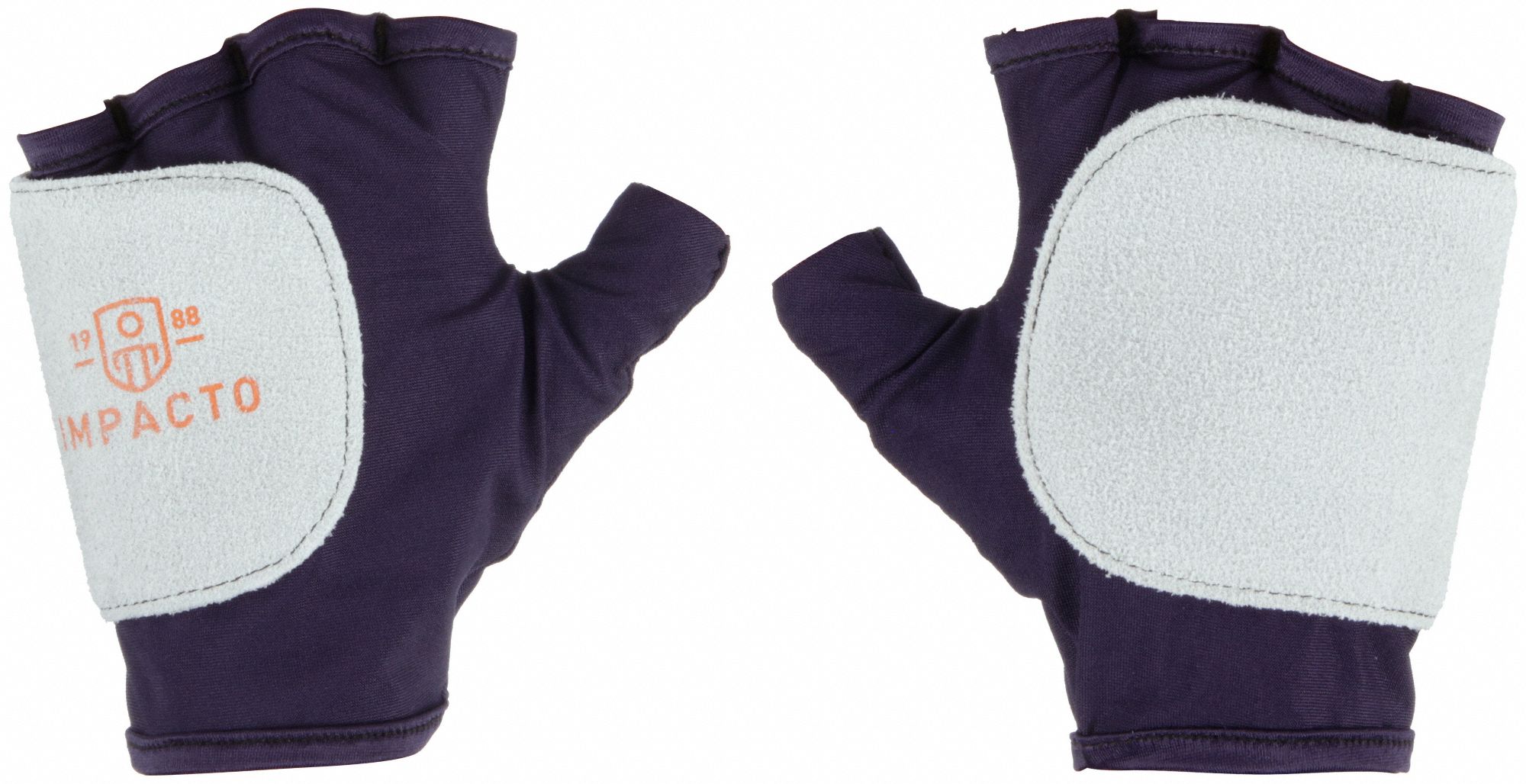 Impact Gloves, M, Bl/Gr, Nylon/Vep, Left