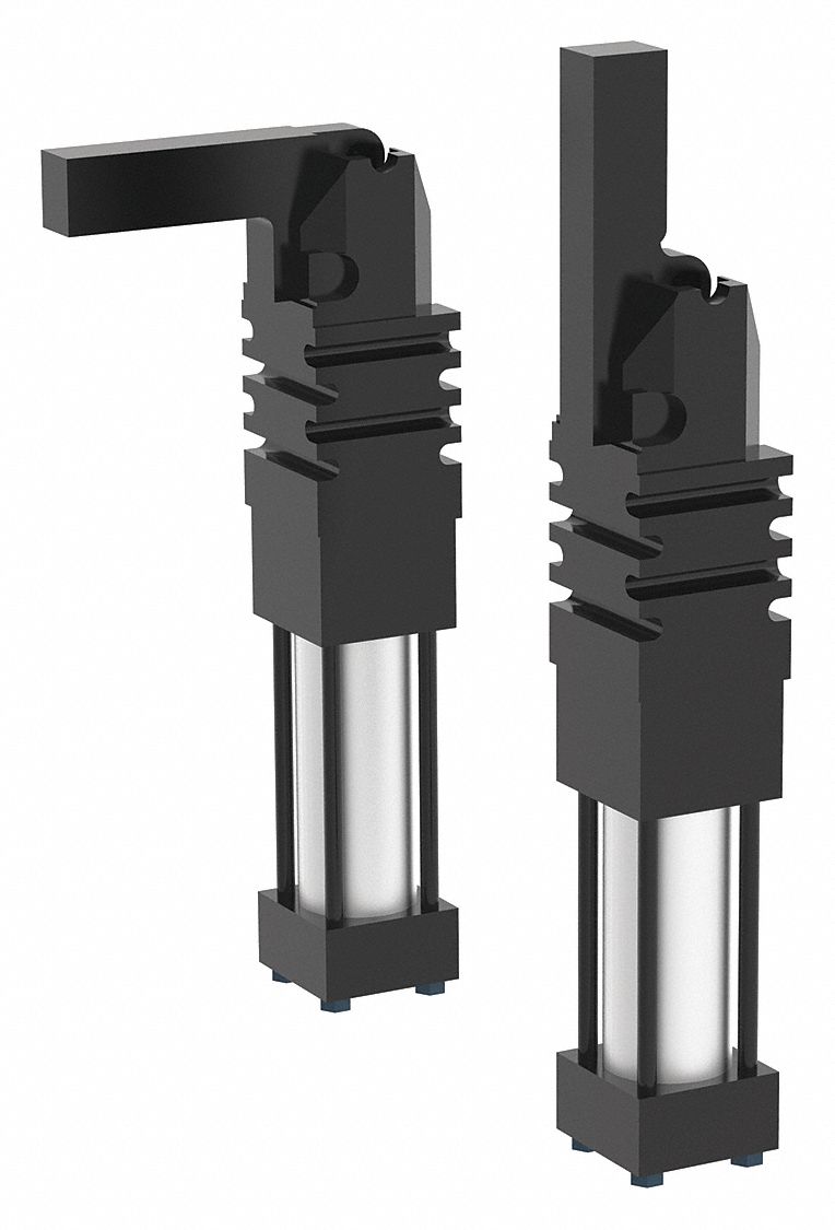 Pneumatic Swing and Toggle Clamp: 2, 000 lbf Capacity, 112° Swing