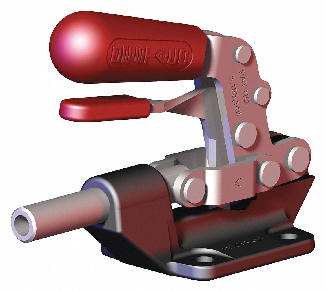 DESTACO Straight Line Clamp, Capacity 600 lb, Plunger Travel 11/4 in, Steel 33TV79603MR