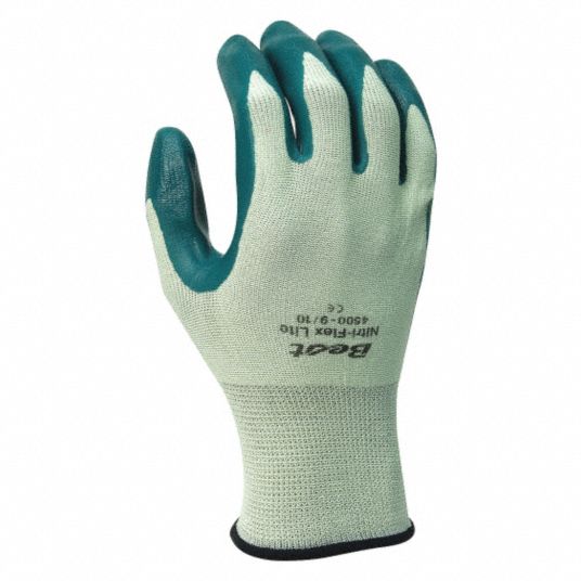 Showa Coated Gloves Xs 6 Smooth Nitrile Palm Dipped Ansi