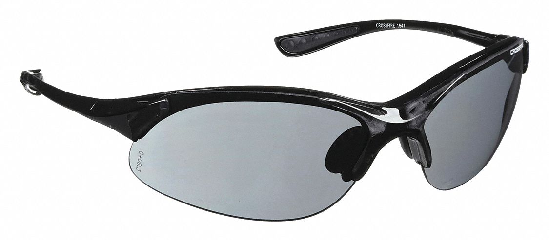 Safety Glasses,  Gray,  Black