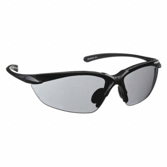 RADIANS Polarized Safety Glasses: Polarized, No Foam Lining, Half-Frame,  Gray, Black, Black, Unisex