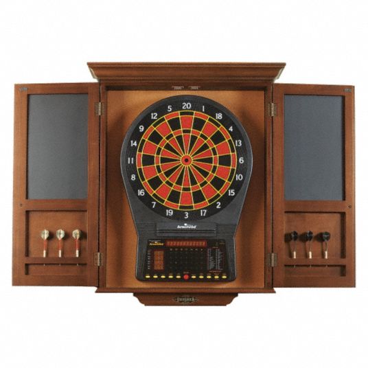 Electronic Dartboard Cabinet Espresso, Wooden Dartboard Cabinet