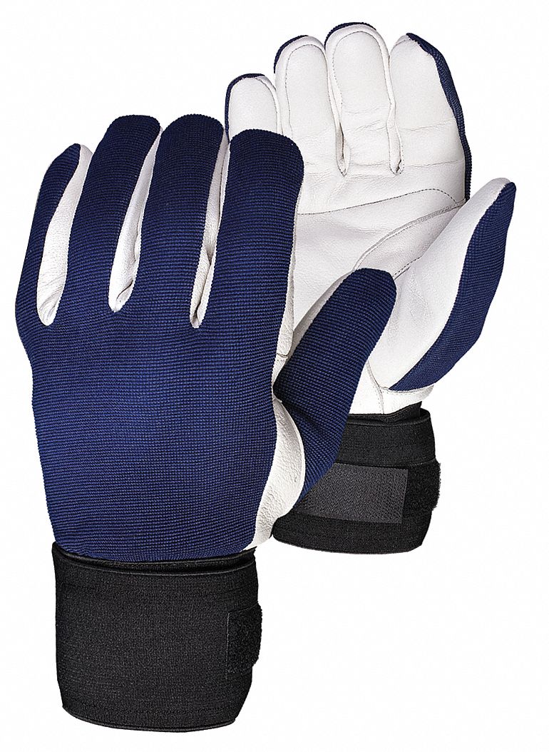 ANTI-VIBRATION GLOVES, BLUE/WHITE, L