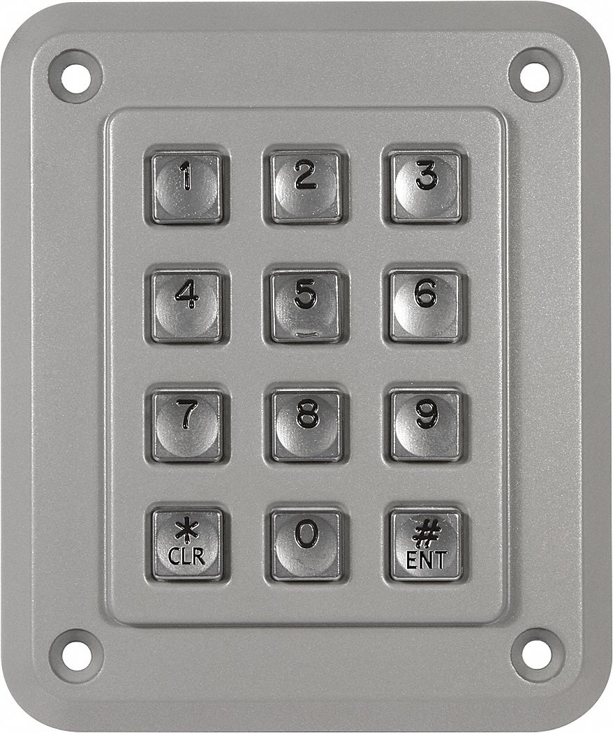 VANDAL RESISTANT KEYPAD,12 KEY,IP65