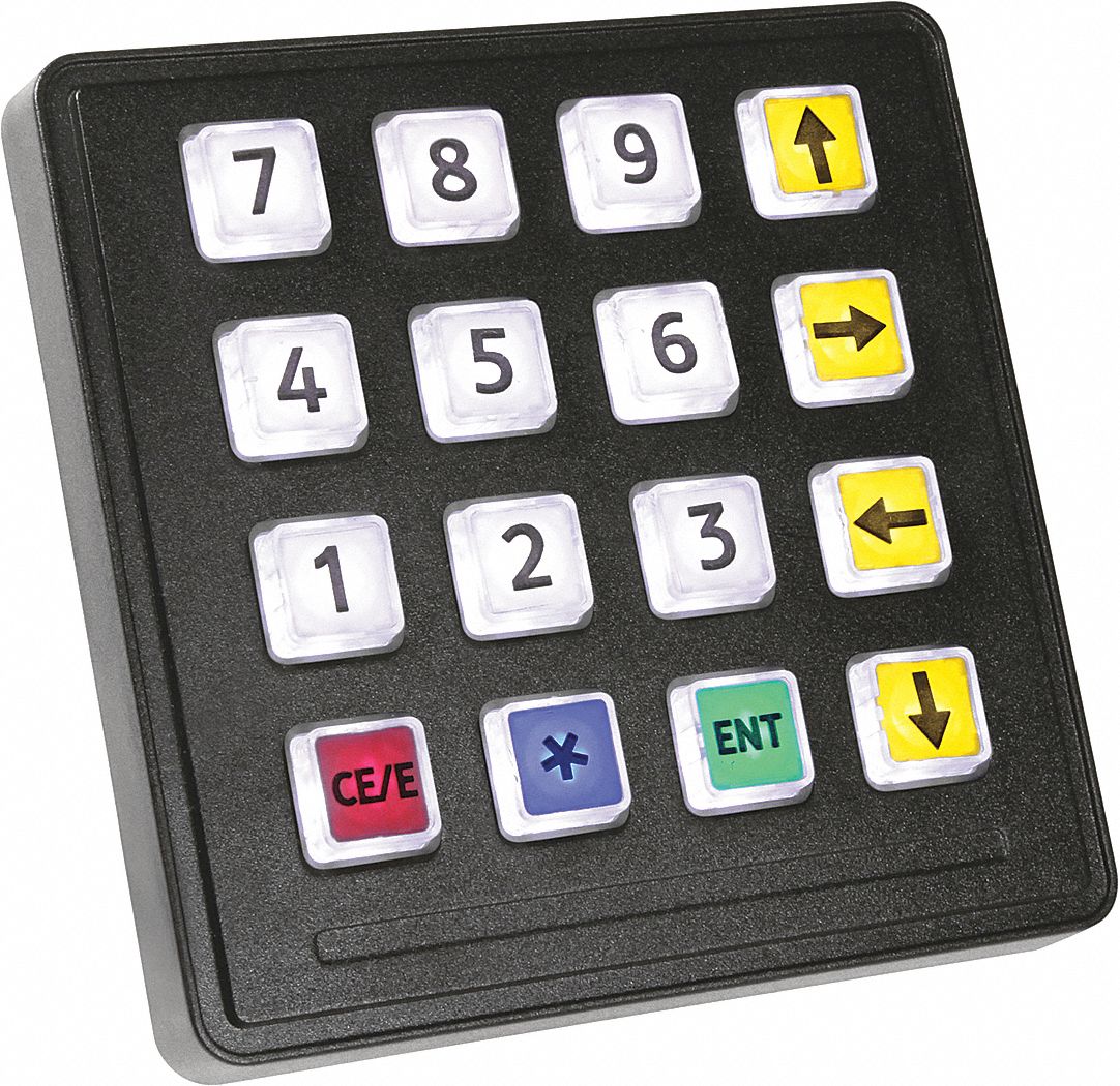 33UA21 - Illuminated Keypad 16 Key IP65