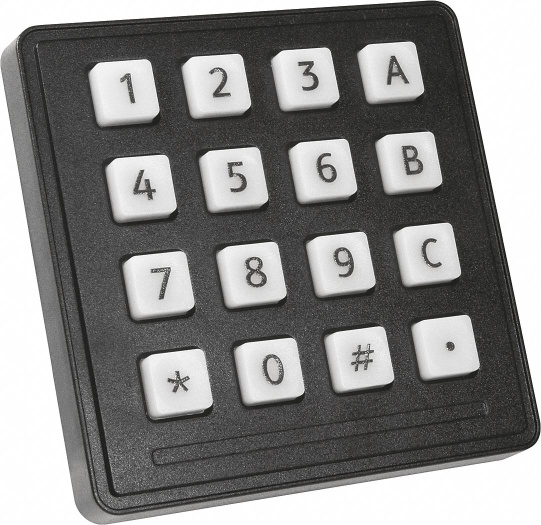 STORM INTERFACE Industrial Keypad: Square Pin, Numeric, 16 Keys, 5/8 in  Overall Dp, 720 TFX 16 KEY