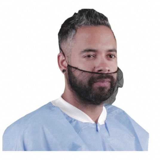 KEYSTONE, Nylon, White, Beard Cover 33UA69112HPLG BROWN Grainger