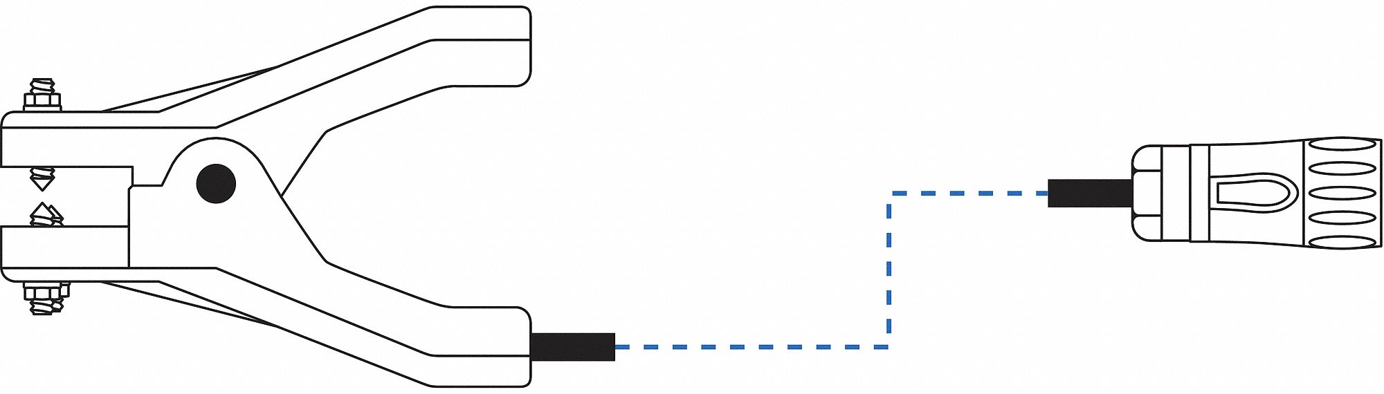Small Clamp Assy with 2ft Straight Cable