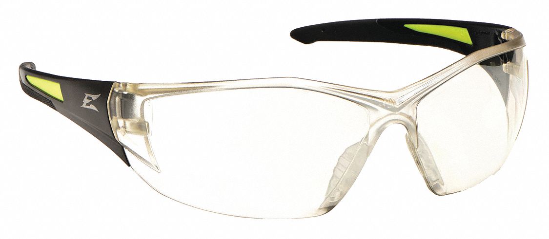 Safety Glasses: Full-Frame, Anti-Reflective, Metal Detectable, Black Frame
