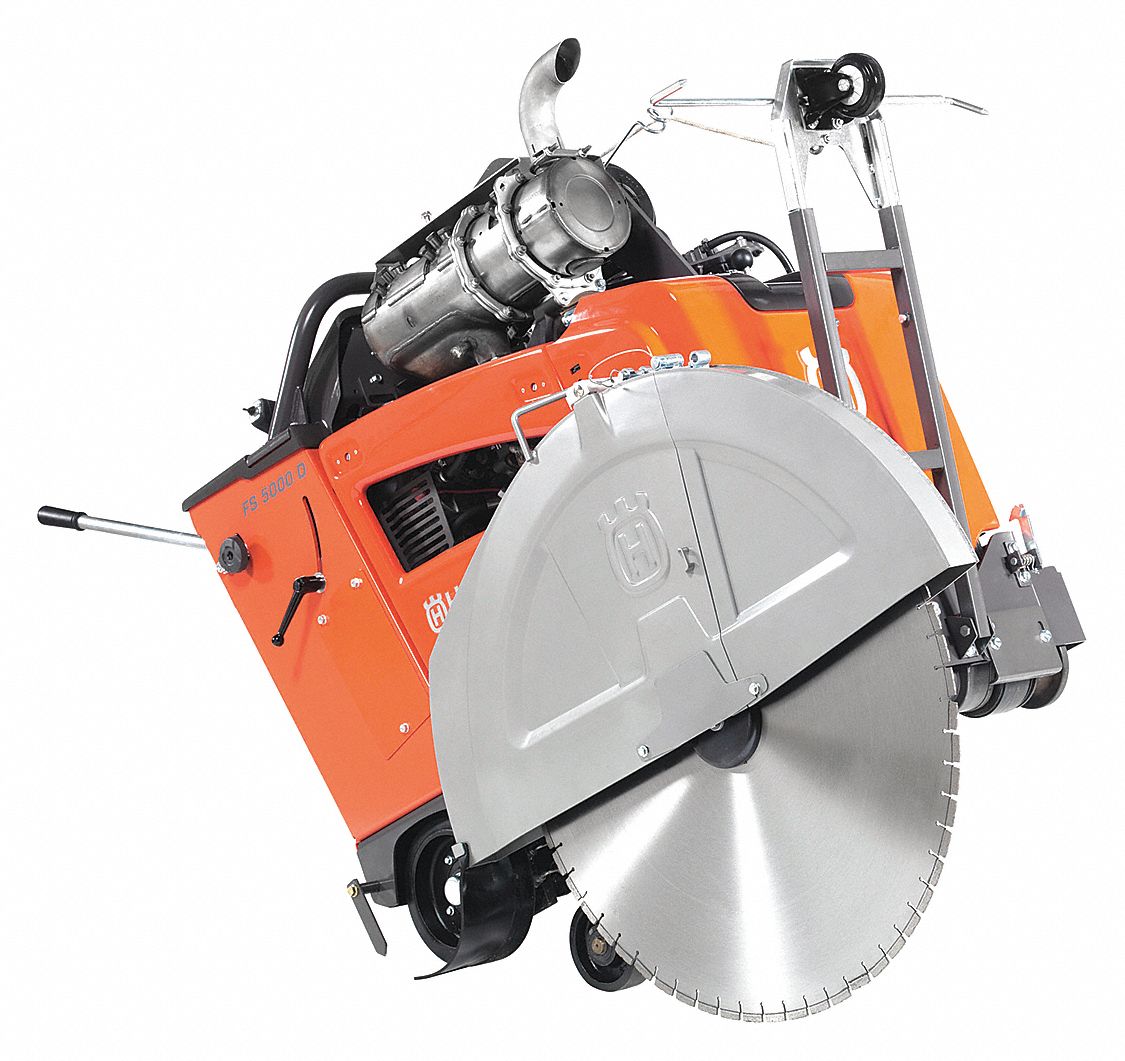 HUSQVARNA Asphalt, Concrete, Wet, WalkBehind Concrete Saw, 26 in Blade