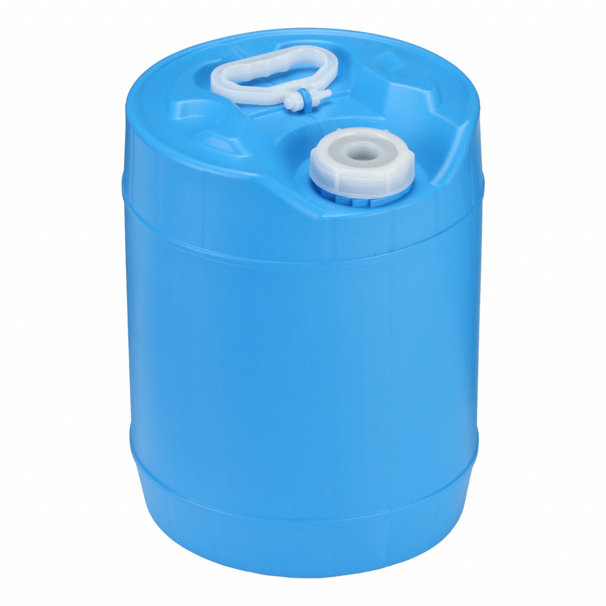 Storage Pail: 5 gal, Screw Top, Plastic, 11 5/8 in, 14 7/8 in Overall Ht, Round