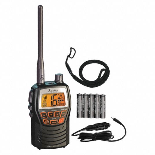 COBRA Handheld Portable Two Way Radios, COBRA MR HH125, 10, VHF, Analog