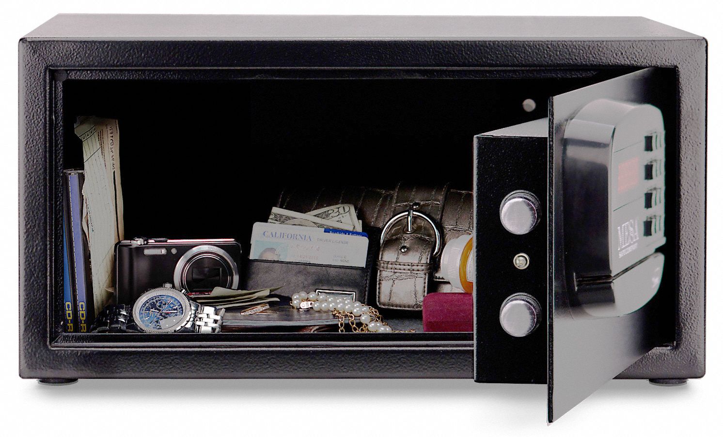 MESA SAFE COMPANY Hotel Safe, 1.2 cu. ft., Black, 35 lb. 33UJ39