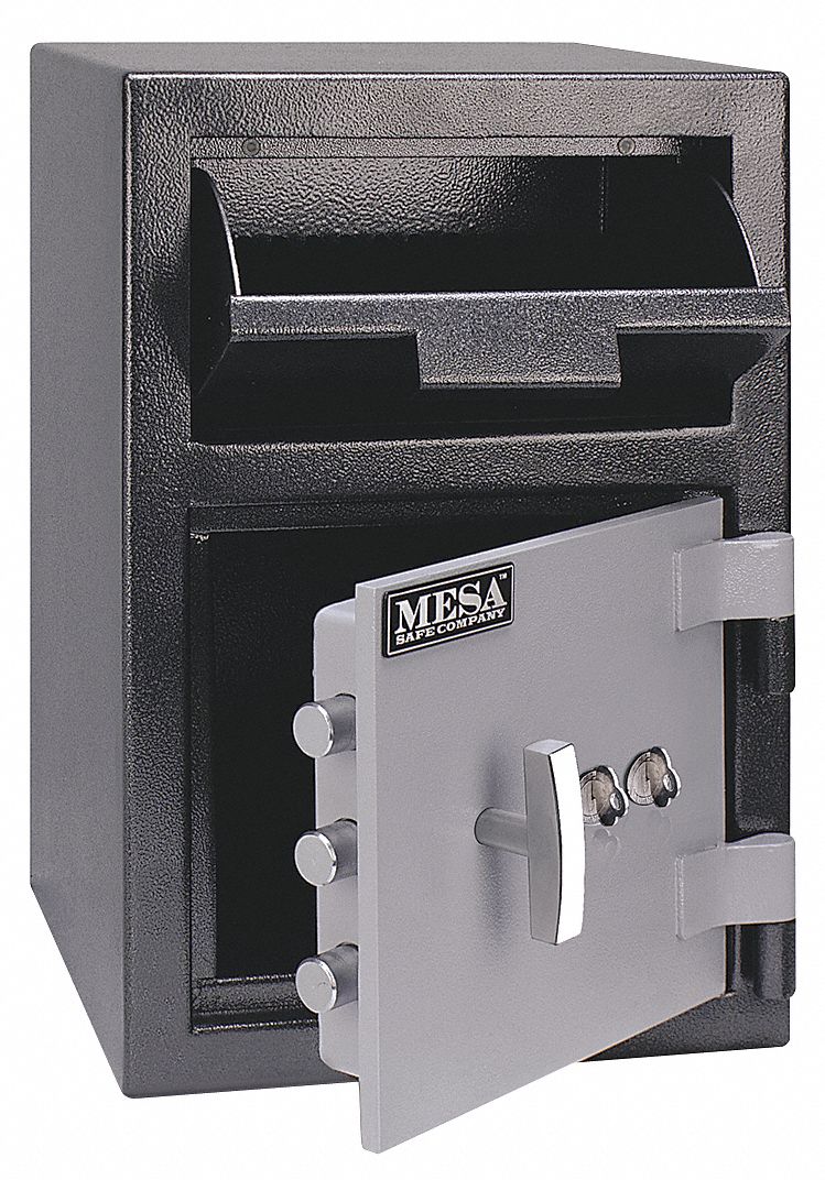 DEPOSITORY SAFE,BLACK/GREY,KEY LOCK