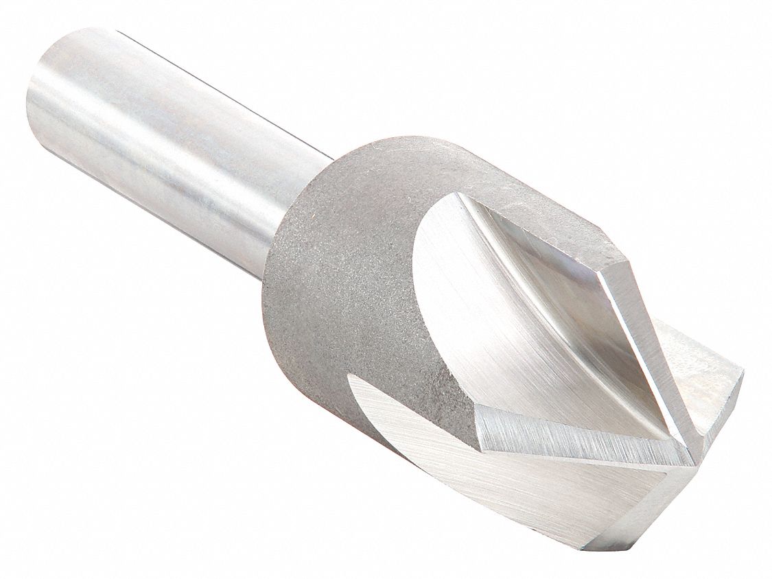 KEO Countersink: 1/2 in Body Dia., 1/2 in Shank Dia., Bright (Uncoated)  Finish, 3 7/8 in Overall Lg