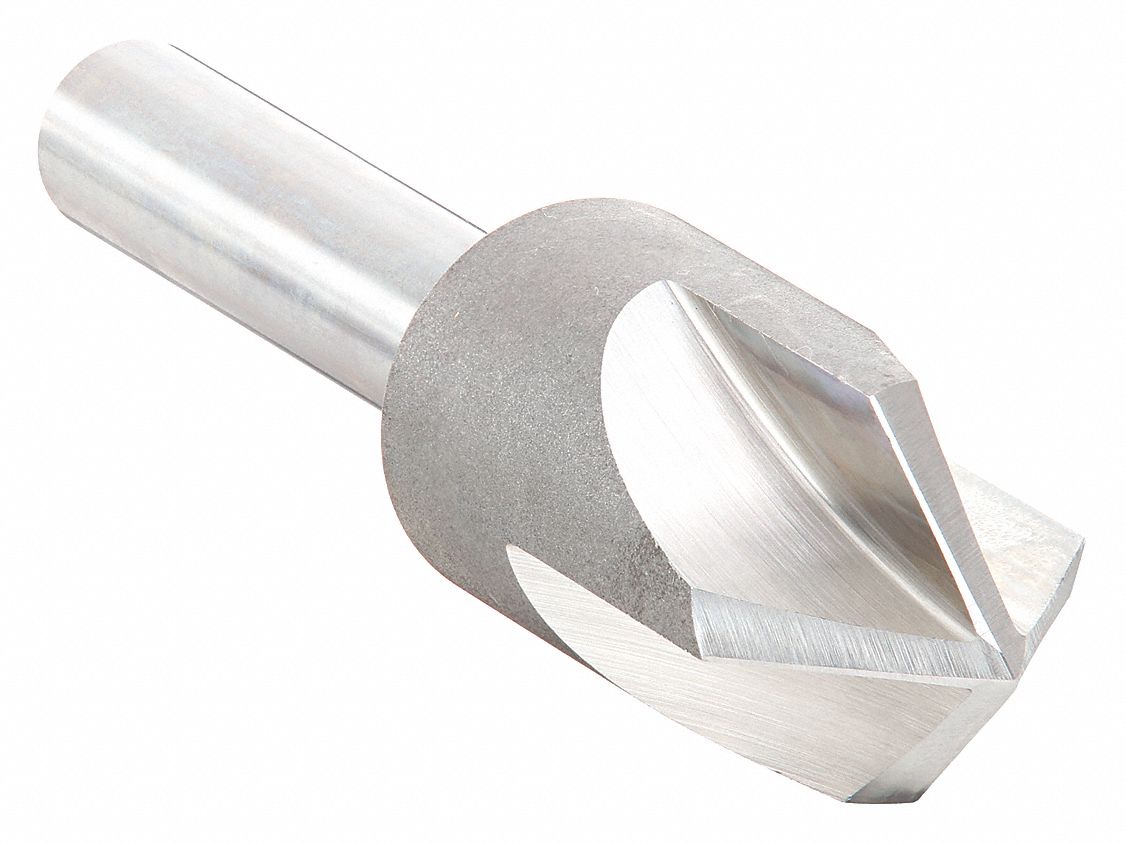 Countersink: 1 in Body Dia., 1/2 in Shank Dia., Bright (Uncoated) Finish, 4 3/8 in Overall Lg
