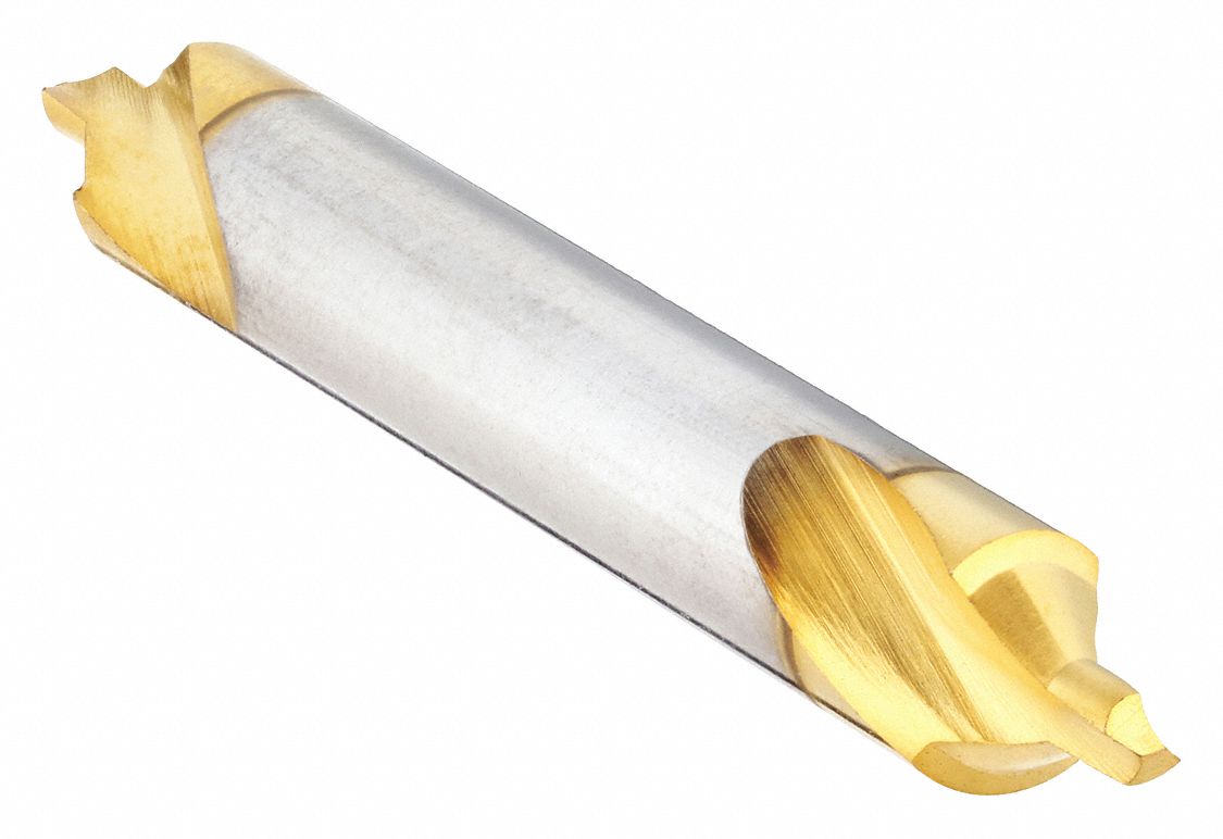 Center Drill: #13 Drill Size, 1/4 in Body Dia., 3/32 in Drill Point Dia., 2 in Overall Lg