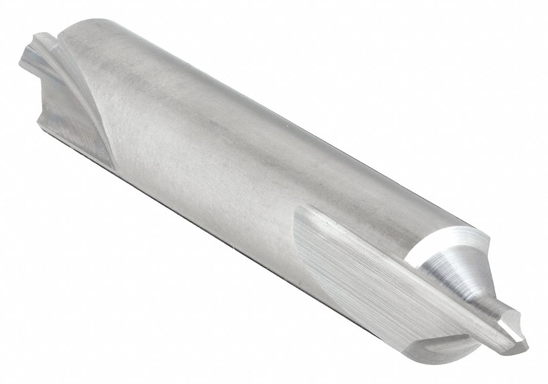 Center Drill: #14 Drill Size, 5/16 in Body Dia., 7/64 in Drill Point Dia., 2 1/8 in Overall Lg