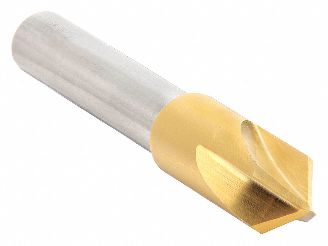 Countersink: 1 in Body Dia., 1/2 in Shank Dia., TiN Finish, 4 3/8 in Overall Lg