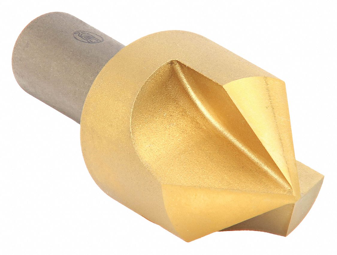 Countersink: 1 1/2 in Body Dia., 3/4 in Shank Dia., TiN Finish, 2 7/8 in Overall Lg