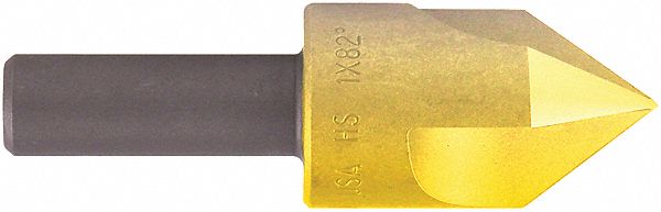 Countersink: 1 1/2 in Body Dia., 3/4 in Shank Dia., TiN Finish, 2 7/8 in Overall Lg