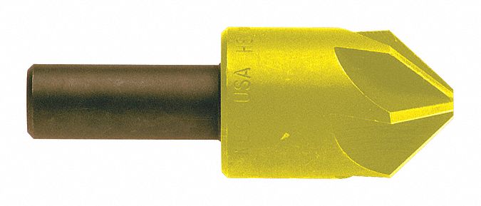 Countersink: 1 1/2 in Body Dia., 3/4 in Shank Dia., TiN Finish, 2 7/8 in Overall Lg, Cobalt