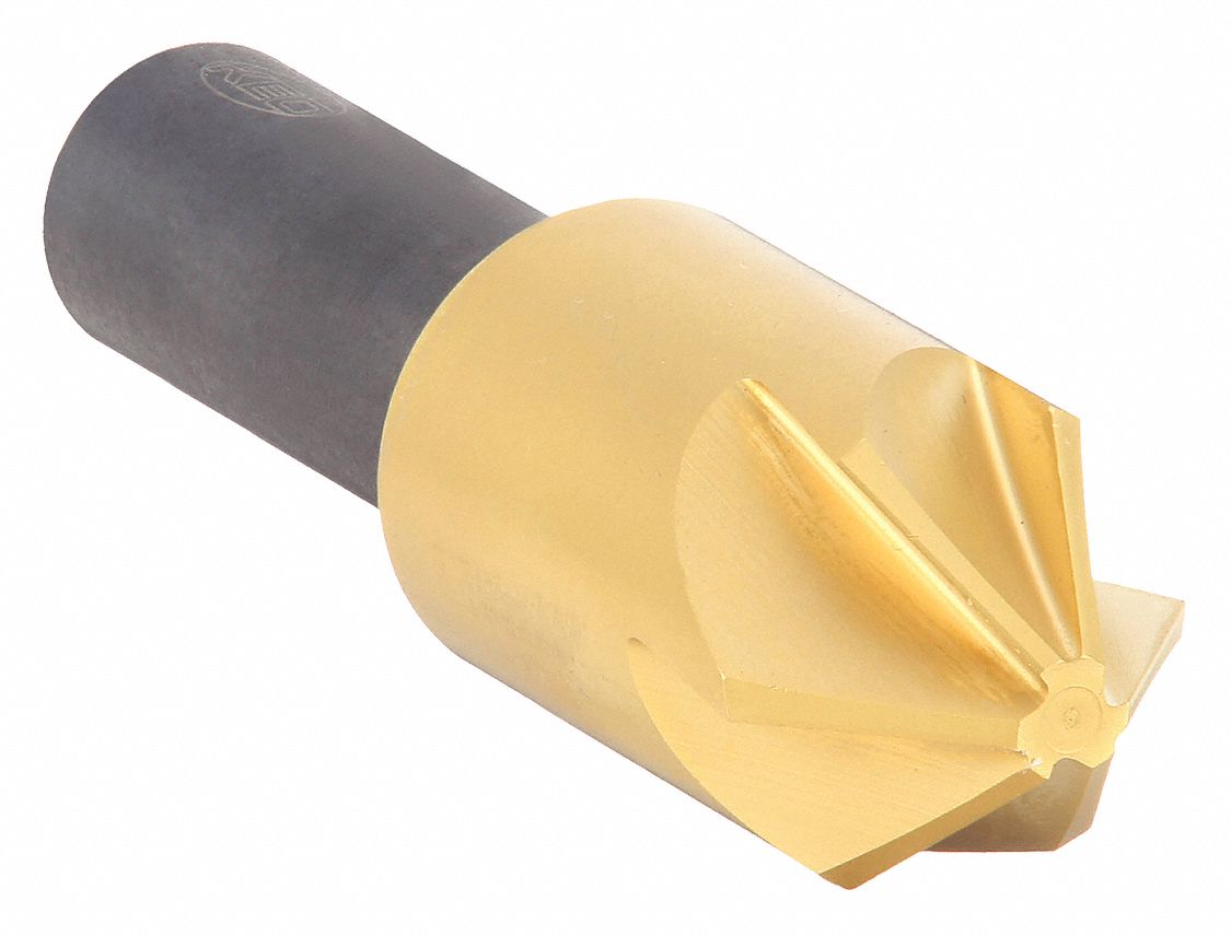 Countersink: 1 1/2 in Body Dia., 3/4 in Shank Dia., TiN Finish, 2 7/8 in Overall Lg
