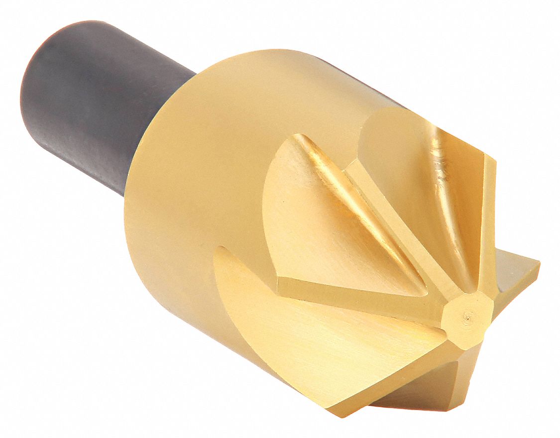 Countersink: 1 1/2 in Body Dia., 3/4 in Shank Dia., TiN Finish, 2 7/8 in Overall Lg