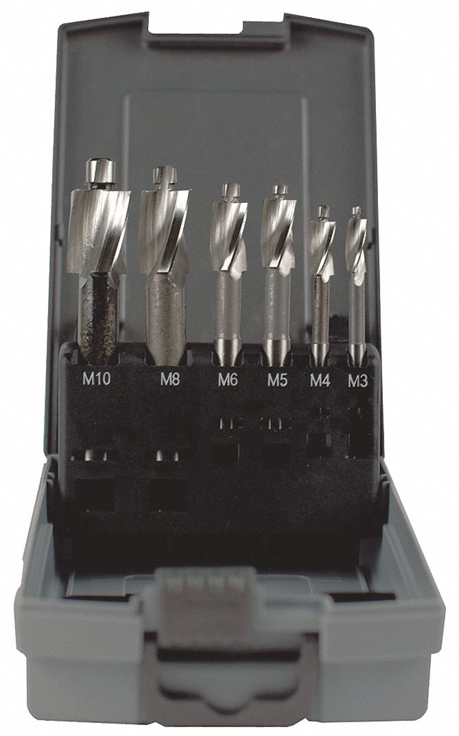 KEO Counterbore Set, Metric, Number of Pieces 6, Cobalt, Standard