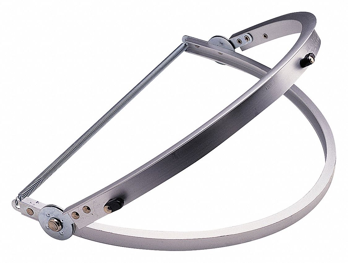Face Shield Adapter Silver Metal