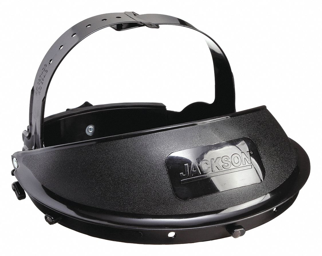 Face Shield Crown: Polyethylene, Black, Ratchet Suspension Adjustment Type