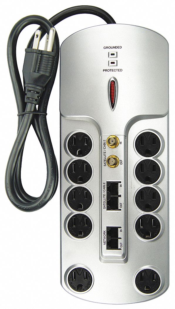 33V807 - Datacom Surge Protector 10 Outlet Gray